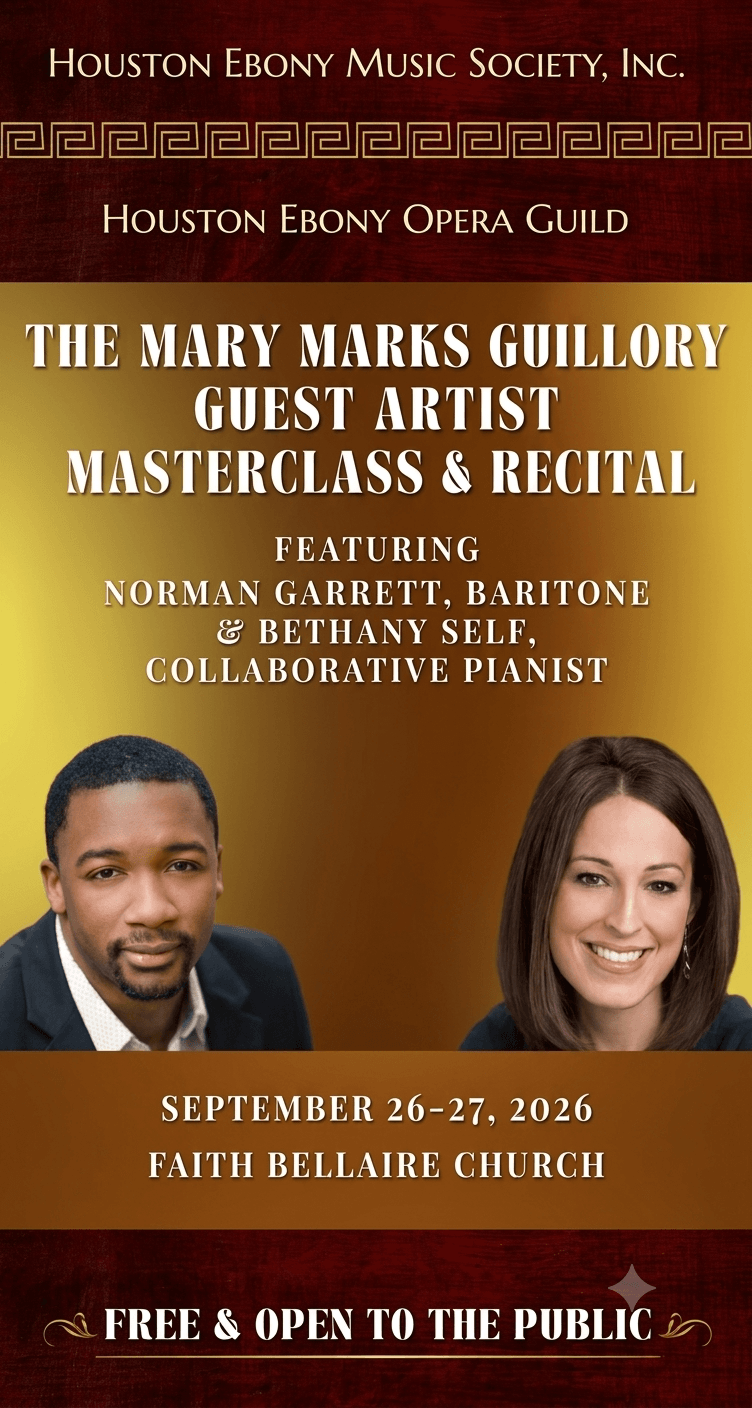 The Mary Marks Guillory Guest Artist Recital Series (Showcase)