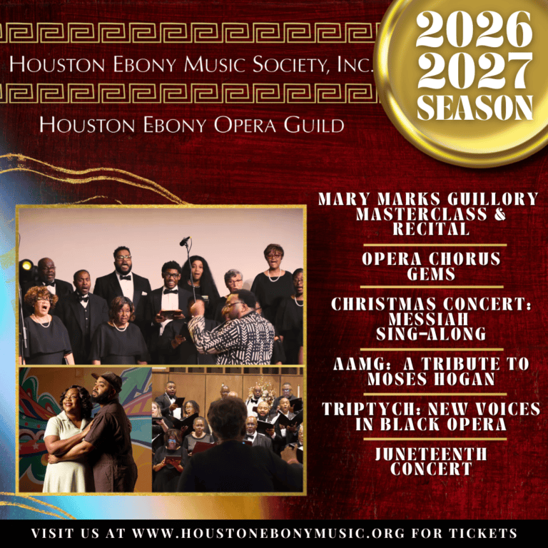 Houston Ebony Music Society Announces Its 2026–2027 Season
