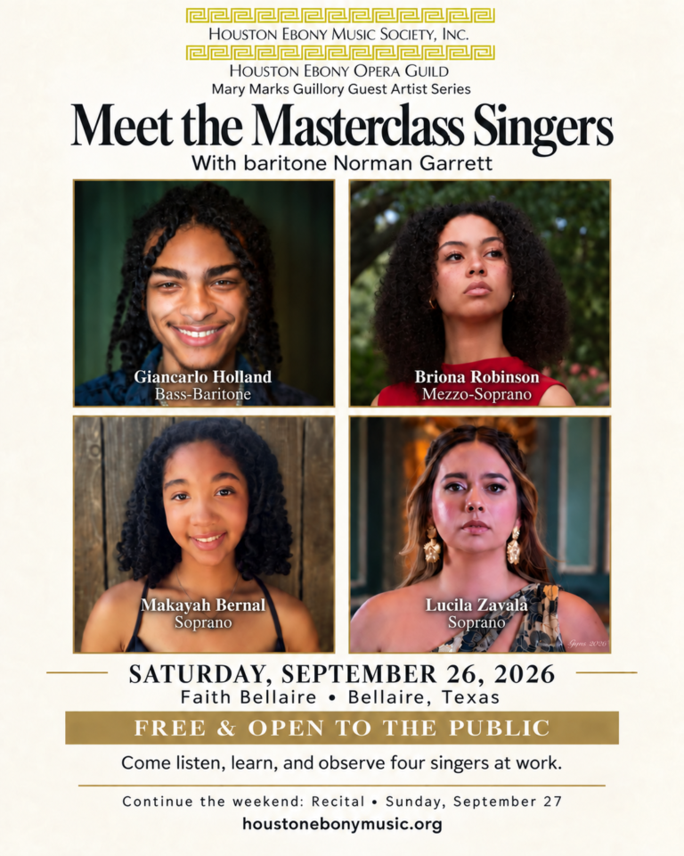 Meet the Young Artists: HEOG’s 2026 Mary Marks Guillory Masterclass & Recital